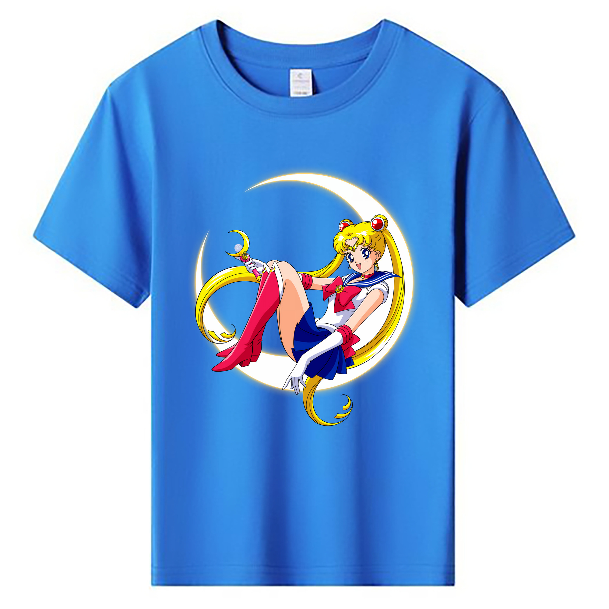 （画像用） 美少女戦士セーラームーン 月野 うさぎ つきの うさぎ Sailor Moon Tsukino Usagi 綿100％キッズTシャツ（フロントプリント）